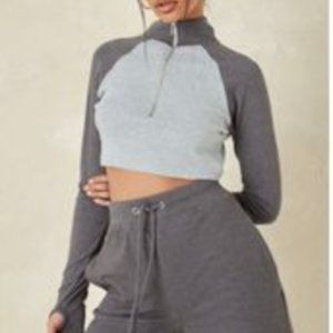 Missguided Co Ord Half Zip Colour Block